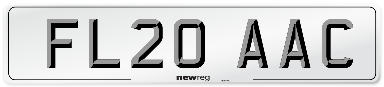 FL20 AAC Number Plate from New Reg